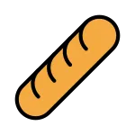 Baguette Bread SVG Icon